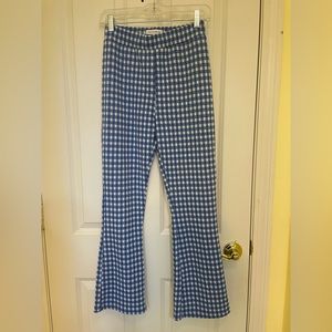 urban outfitters checkered flared pants
